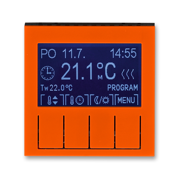 termostat programovatelný LEVIT 3292H-A10301 66 oranžová/kouřová černá
